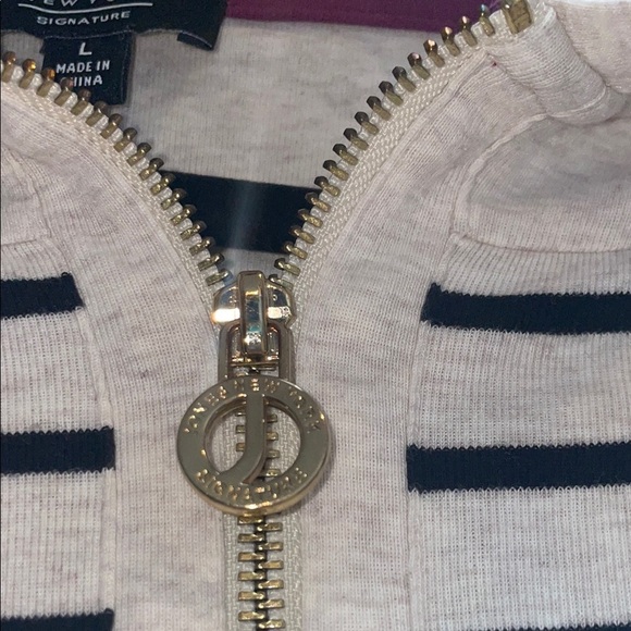 Jones New York Black and Cream Striped Top - Picture 7 of 8